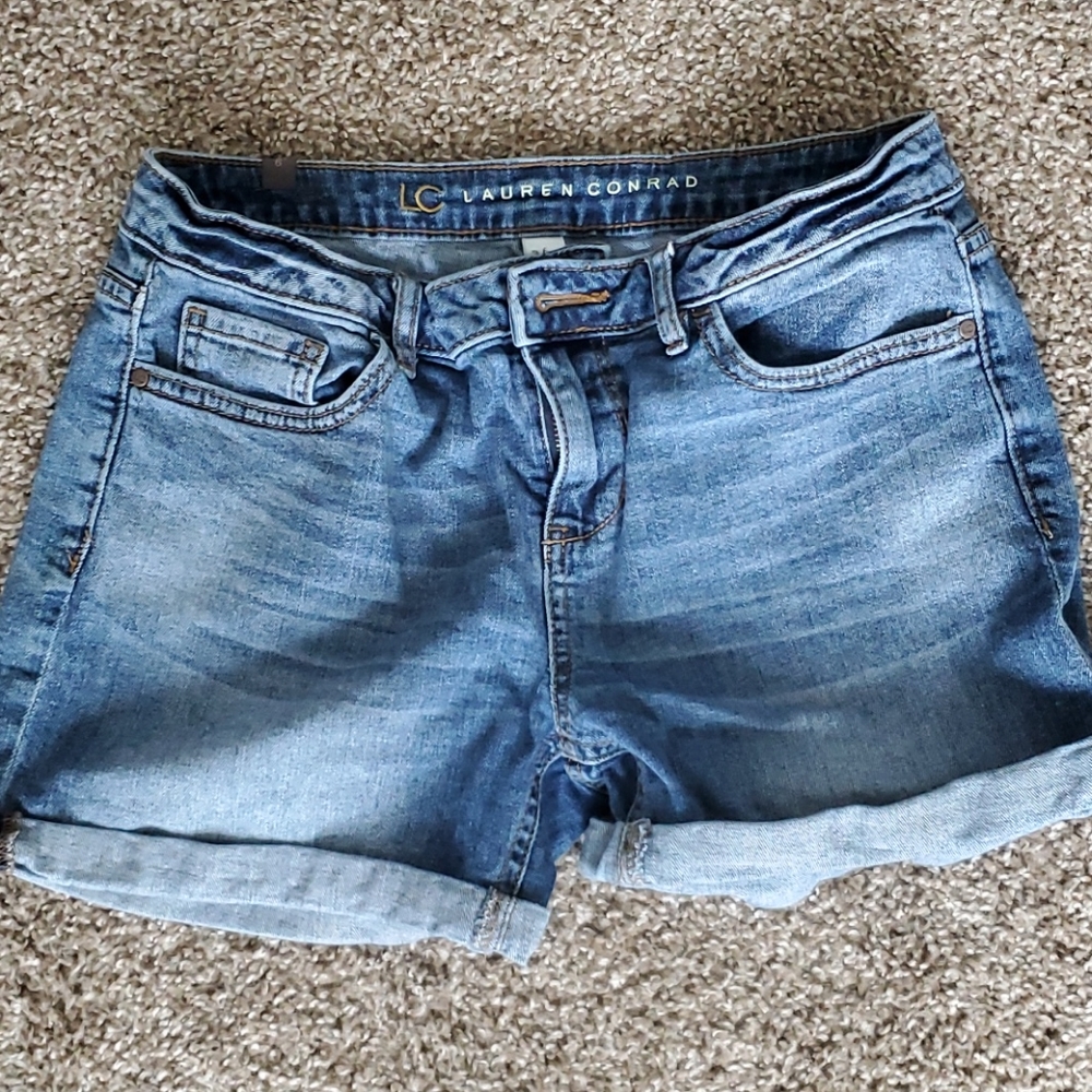 LC Lauren Conrad Cuffed Jean Shorts